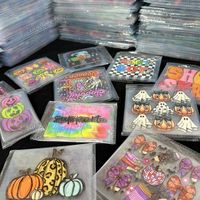 Le fabricant professionnel Halloween UVDTF tasse enveloppe autocollants impression par transfert de taille personnalisée pour tasse à café rouge Logo d'emballage personnalisé