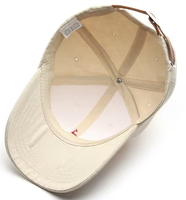 Gorras de Béisbol Personalizadas al por Mayor para Hombre, de Alta Calidad, con Correa de Cuero de 6 Paneles, 100% Algodón, Logotipo Bordado, Estilo Desestructurado