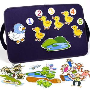 Bolsa de fieltro, sensación de juguetes para bebés, niños ocupados escribiendo en la pizarra - Product Image 4