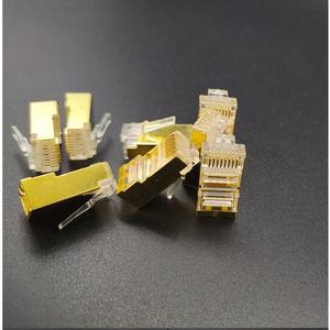 Connecteurs RJ45 blindés Golden Cat6 8P8C, prise réseau Ethernet pour la transmission de données à grande vitesse - Product Image 1