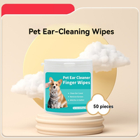 Kit de lingettes de toilettage écologiques pour animaux de compagnie, hydratantes et nourrissantes, brosses et lingettes en tissu non tissé, produits de nettoyage pour animaux