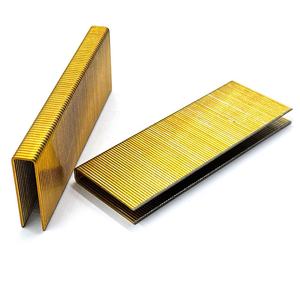 भारी शुल्क 16 श्रृंखला यू-टाइप स्टील स्टेपल पीले जस्ता ने फर्नीचर विधानसभा के लिए चिकनी के साथ - Product Image 2