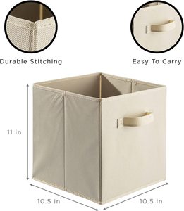 ANQI 2022 <strong>6</strong>-Pack Foldable <strong>Cube</strong> Fabric <strong>Storage</strong> Bin <strong>Storage</strong> Boxes for Kids - Product Image 2