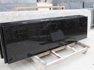 High Quality Stone Black Galaxy <strong>Granite</strong> <strong>Slabs</strong> for Construction Bathroom Step Tiles Black Kitchen Countertop - Product Image 3