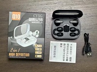 Écouteurs sans fil Q10 Dual avec annulation active du bruit (ANC), étanches IPX7, contrôle tactile 5.4, son Hi-Fi, 10 heures d'autonomie