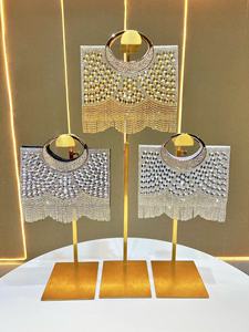 Bolso de Mano Tipo Clutch con Borlas y Pedrería <span class=keywords><strong>para</strong></span> Mujer, Bolso de Hombro con Asa Metálica <span class=keywords><strong>para</strong></span> Fiesta de Cóctel, Bolsos de Lujo <span class=keywords><strong>para</strong></span> Banquete - Product Image 2