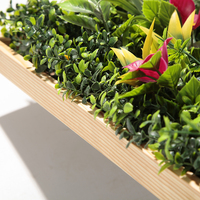 Mur végétal artificiel vert 50x50cm en plastique, gazon vertical résistant aux UV et à l'eau, écologique et durable pour usage domestique