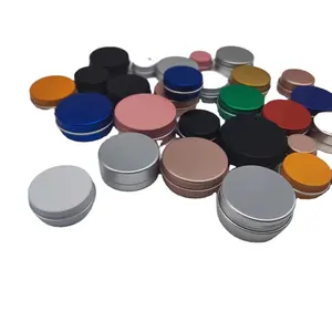 Wholesale 2 oz Tea Store Containers Metal Round Tins Manufacturer Aluminum Cans with Screw lids 4oz 6oz Tin Cans for Candles