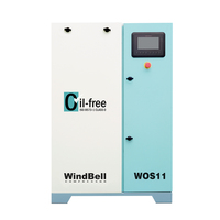 Compresseurs d'air scroll sans huile à très faible bruit (50-60 dB) 7,5/11/15 kW, mini compresseurs silencieux et sans huile avec unité de compression PLC