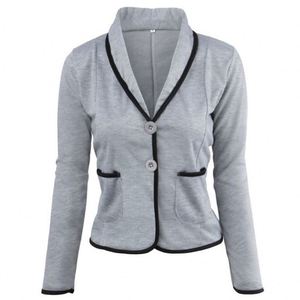 Oemtailor OEM Women's Business Suits Single <b>Button</b> Woven Cotton Printed Anti-shrink Hand Embroidery <b>Blazer</b> - Product Image 6