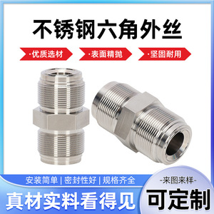 ข้อต่อเกลียวหกเหลี่ยมสแตนเลส DN10-DN200 แบบไร้รอยต่อ ASTM 300 ซีรีส์ สำหรับท่อน้ำ - Product Image 5