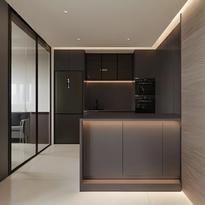 Armoires de cuisine modernes à design personnalisé et abordables Ensemble de meubles d'armoires de cuisine modulaires de luxe, couleur blanche - Product Image 3