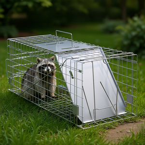 Trampa para Animales Vivos DB Wholesale, Jaula Plegable de Hierro Galvanizado de 24 x 8 x 8 para Gatos, Conejos y Control de Plagas en Exteriores - Product Image 2