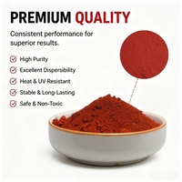 Poudre de Pigment Rouge Oxyde de Fer de Qualité Industrielle CAS 1309-37-1 Haute Force Teintante Pureté >90% Certifié ISO/RoHS pour Revêtements