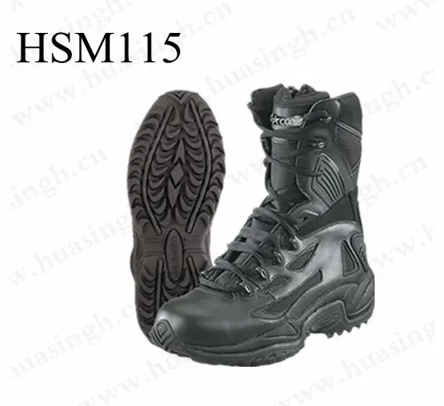 ZH Women And Men Lace Up Buckle Fashion Combat Boots Black High Top Outdoor Hiking Boots HSM115