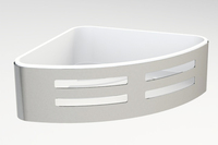 Panier de douche d'angle et étagère de salle de bain multifonctionnels modernes, écologiques, en acier inoxydable et ABS chromé, à fixation murale
