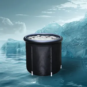 Cubo de baño de hielo para remojo grande inflable al aire libre portátil