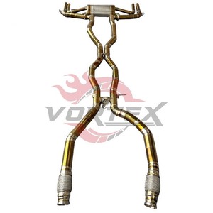 Système d'échappement Catback Vortex Elite en titane doré poli miroir avec quatre sorties pour Mercedes Benz GLE 63S 5.5L 2023-2026 - Product Image 4