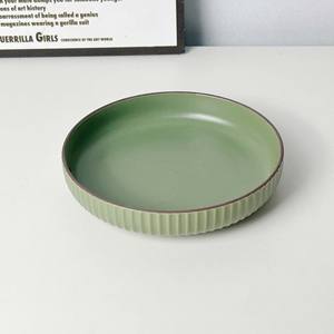 Cuencos y Platos de Cerámica Grandes de Estilo Nórdico Verde Morandi para Arroz, Ensaladas de Verduras y Sopa con Soporte para Fiestas - Product Image 6