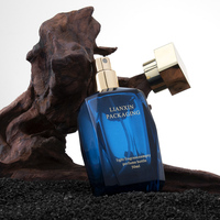 Flacon de Parfum Personnalisable de Luxe Unique, Design Bleu Irrégulier, 30ml 50ml
