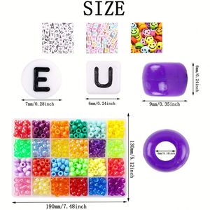 Kit de fabrication de bijoux pour enfants DIY avec perles en plastique pour bracelets, pour l'assemblage transfrontalier - Product Image 2