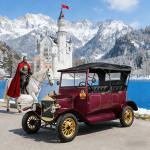 Auto Elettrica Stile Modello T per Turismo Retrò, Noleggio Stagionale, Tour Cittadini Natalizi, Conforme alle Norme E-mark UE - Product Image 4