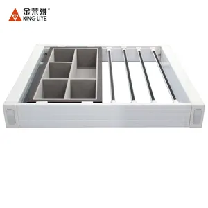 Hangers for cloths wardrobe with Jewelry box pull out pants rack clothes hanger rack hanging storage holds chrome sliding