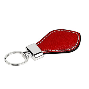 Leder-Tropfenform-Schlüsselanhänger, Auto-Schlüsselring mit Silberverschluss für Männer und Frauen, Geschenk im Großhandel - Product Image 5