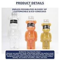 Aangepaste beren-vormige verpakkingen Nieuwe 400ml 500ml 700ml PET-plastic flessen voor dranken