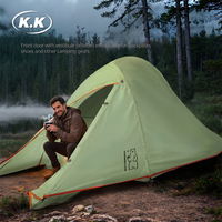 Carpa Kawagebo Kamp (KK) de 2 kg / 4.4 lb, 190T, Poliéster Impermeable, para 2 Personas, Ligera, para Senderismo y Montañismo