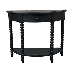 Hl617 <span class=keywords><strong>hamptons</strong></span> cong rắn gỗ sồi hành lang phòng khách đồ nội thất màu đen giao diện điều khiển Bảng với kệ và ngăn kéo - Product Image 1