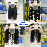 Rambut Brasil Grosir Pre-Plucked Korea Double Drawn Silk Closure Straight Wave HD Tipis untuk Swiss Transparent Lace Frontal