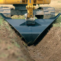Bêche de tranchée trapézoïdale en V V01 de qualité supérieure, accessoire d'excavatrice personnalisé Rainbow, largeur 1000 mm, compatible avec les excavatrices de la série 320