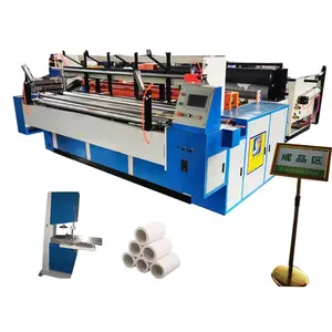 Máquina automática de rebobinamento de rolo de tecido/máquina para fazer guardanapos/máquina para fazer rolo de papel higiênico conjunto completo de linha de produção