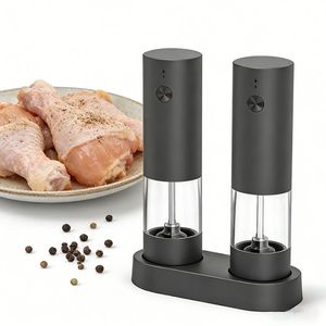 Pilas de Pimienta y Sal Eléctricas Automáticas para Exteriores con Diseño Fabuloso y Operación con una Sola Mano, Juego de Molinillos de Sal y Pimienta para Barbacoa - Product Image 4
