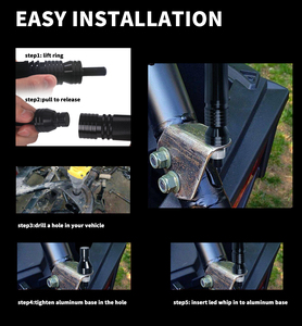 <span class=keywords><strong>Venta</strong></span> superior Led Whip Light Phone y <span class=keywords><strong>Control</strong></span> <span class=keywords><strong>remoto</strong></span> Impermeable Rgb Color Whip Light para Atv Utv Suv Offroad Acrylic Whip Light - Product Image 6