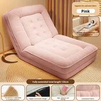 Canapé-lit moderne pliable en sherpa, simple, double, géant, pour se coucher, dormir, chambre à coucher, petit canapé, dossier, chaise, coussin