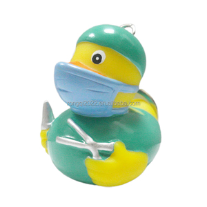Porte-clés <span class=keywords><strong>canard</strong></span> en caoutchouc de chirurgien, design de <span class=keywords><strong>canard</strong></span> de bain professionnel pour médecin avec logo personnalisé - Product Image 3