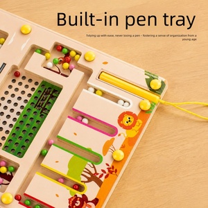 <span class=keywords><strong>Jeu</strong></span> de labyrinthe magnétique pour enfants, puzzle de tri de perles, jouet éducatif Montessori, entraînement à la motricité fine - Product Image 3
