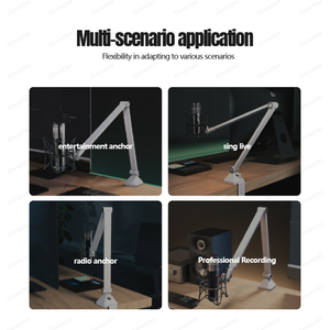 Soporte de brazo de micrófono de tijera ajustable Gooermi 315B, soporte de brazo de escritorio de micrófono resistente para estudio de Radio, Podcast, juegos - Product Image 5