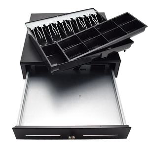 Cajón de Dinero Automático Metálico RJ11 Económico, Pequeño, Inteligente, Electrónico, con Tapa Abatible, Blanco/Negro, Cerradura de 3 Posiciones, 5 Compartimentos para Billetes, 8 para Monedas - Product Image 5