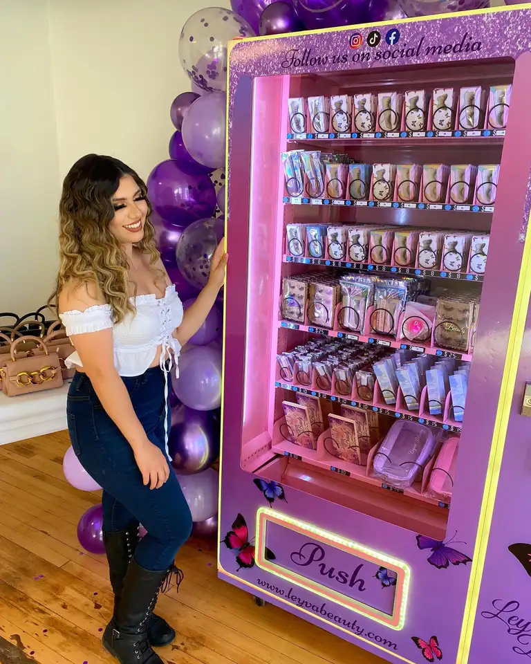 Торговый автомат UPUS OEM/ODM для коммерческих видеобудок розовый торговый автомат для красоты и ресниц для продажи и небольшой торговый автомат