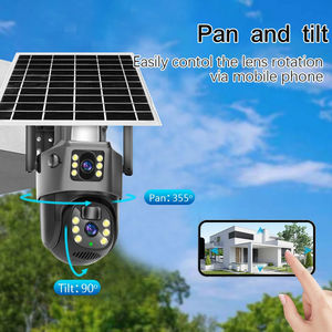 Caméra de surveillance IP 4G sans fil extérieure avec double objectif, Wi-Fi, 8MP, 4K, IA, panneau solaire, PTZ, PIR et réseau - Product Image 2
