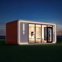 Petite cabine en acier préfabriquée mobile de luxe Maison préfabriquée en conteneur Apple pour hôtel, maison ou usage résidentiel