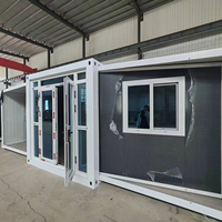 Villa préfabriquée de luxe de 40 pieds et 20 pieds, 2, 3, 4, 5 chambres, maison préfabriquée pliable et extensible, conteneur portable, maison mobile miniature
