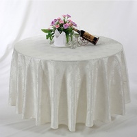 Tissu de bonne qualité pour banquet et mariage, nappe ronde tissée en polyester, jacquard, damassé, couverture de table, 120