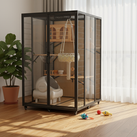Maison élégante et confortable pour chat, fabrication fine haut de gamme, base stable antidérapante, design ventilé durable