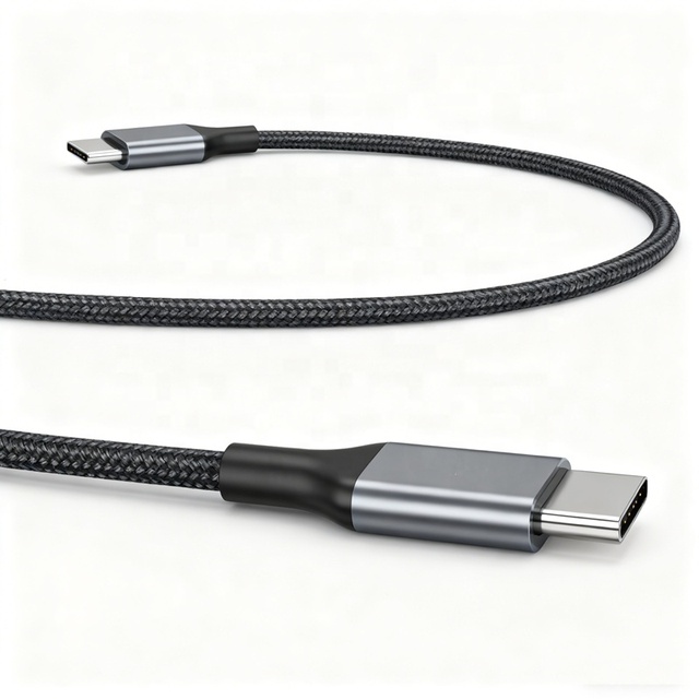 Type C to C Cable 0.3 m 0.5m 1m 2m 3m 240W 5A 48V PD3.1 Fast Charging Custom Logo Nylon Braided Data Charger Type-C USB C Cable