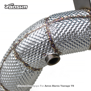 Tubo de Escape Personalizado para Aston Martin Vantage V8 4.0T 2018+, Acero Inoxidable, Flujo Libre, Downpipe con Protector Térmico - Product Image 4