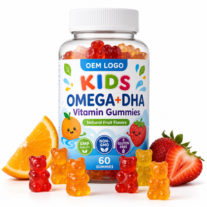 Usine certifiée cGMP, emballage personnalisé OEM, gommes à mâcher Omega DHA pour enfants, pour le développement du cerveau et la vision, vitamines sous forme de gommes. - Product Image 1